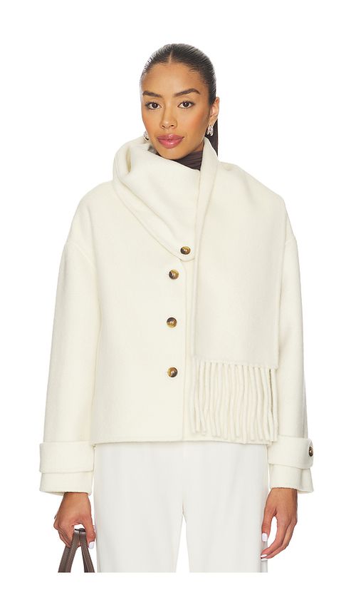 Line & Dot Sofia Scarf Jacket in Cream. - S also in L