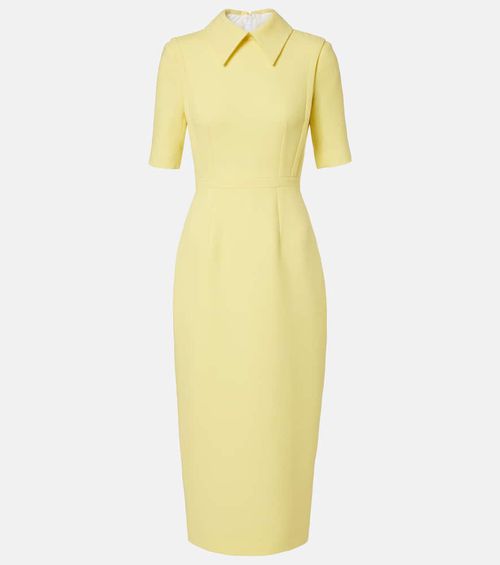 Valletta wool crêpe midi dress