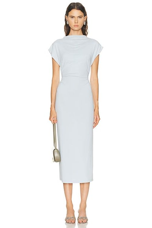 SABLYN Mesa Midi Dress in Whisper - Blue. S also in XS