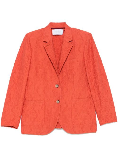 Cotton-Blend Unlined Blazer — Orange