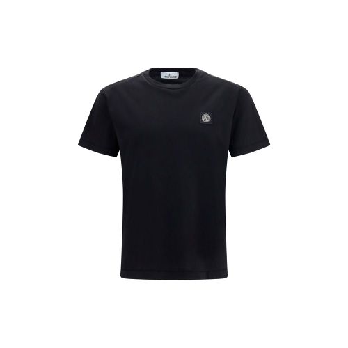 Logo-Patch Cotton T-Shirt — Black
