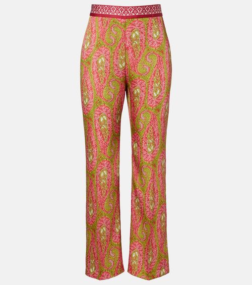 Paisley bootcut pants