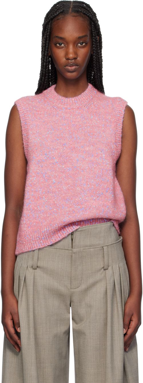 GANNI Pink Knit Vest