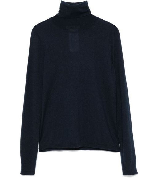 Navy Blue Turtle Neck Top