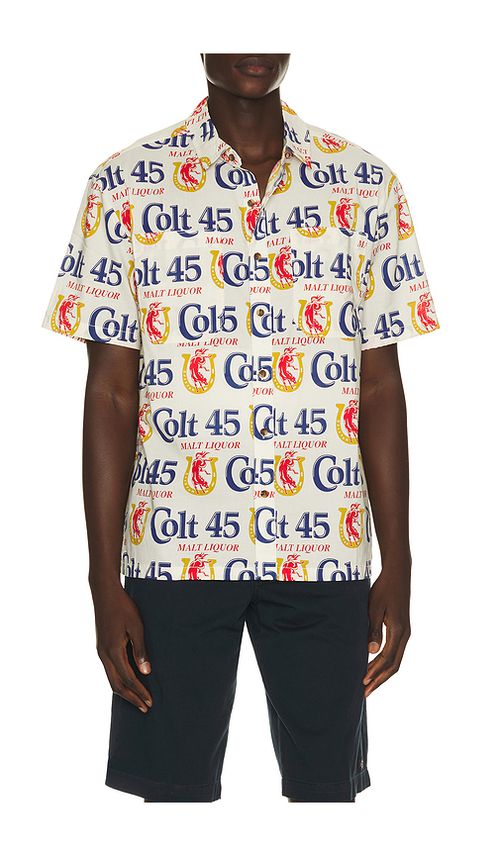 Brixton x Colt 45 Short Sleeve Shirt in Multi. S also in M, L, XL/1X