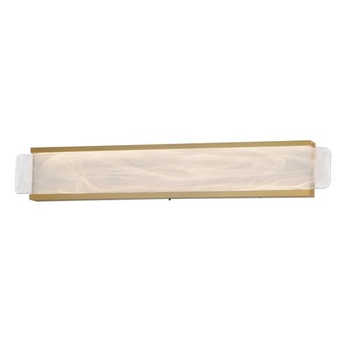 Natural Aged Brass LED Bathroom Vanity Light from the Celine Collection