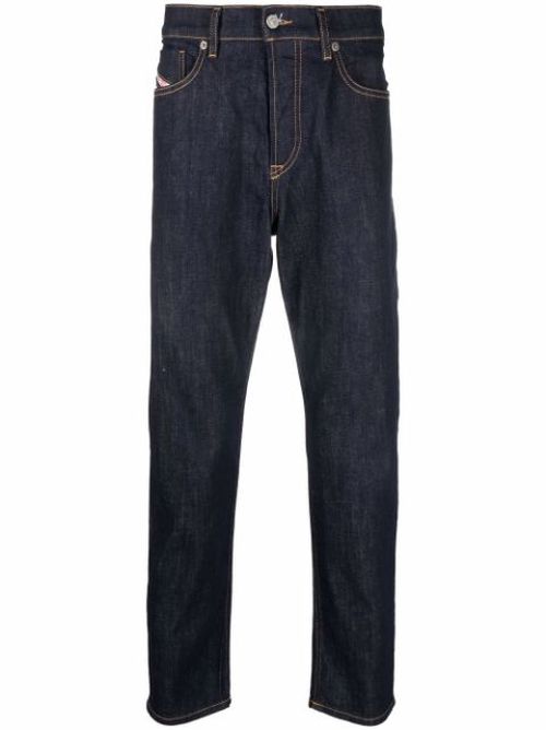 Slim-cut denim jeans