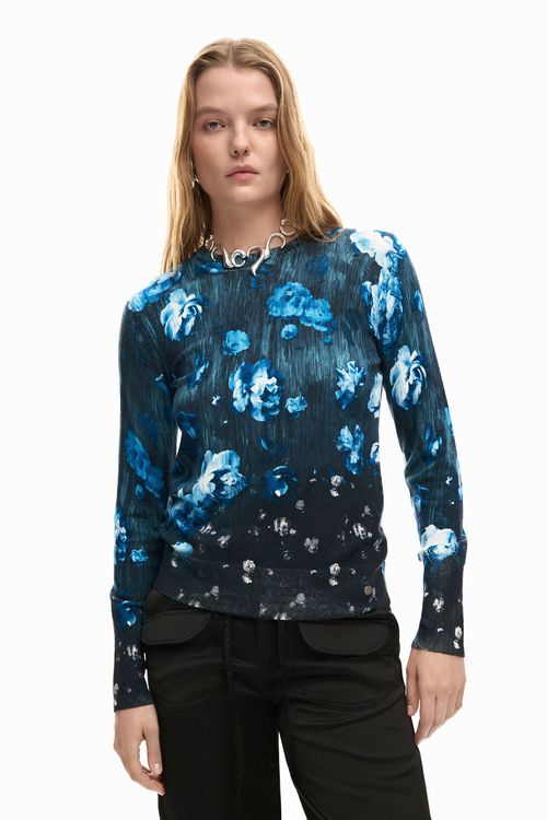 Lightweight floral sweater
