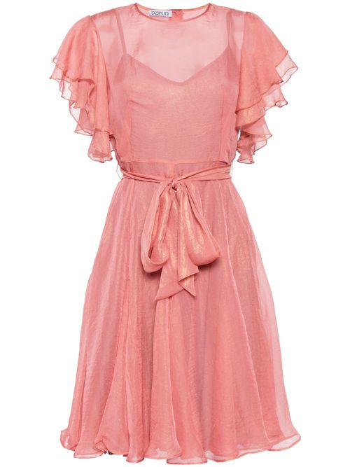 Milada iridescent-effect minidress - Pink