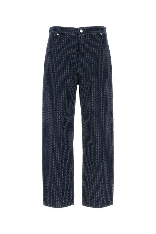 Embroidered stretch denim jeans