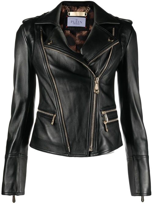 Leather Biker jacket - Black