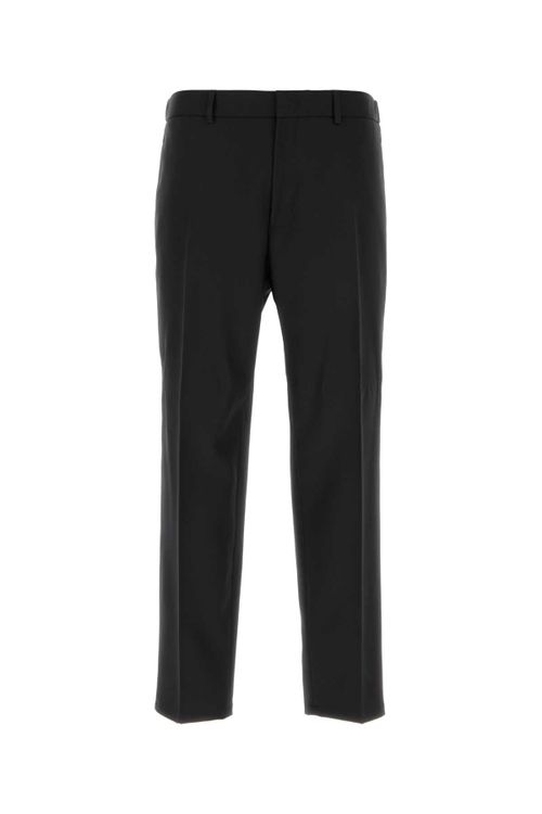 Tailored Polyester Trousers — Black