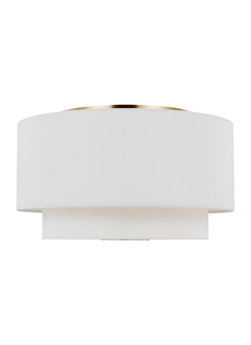 Visual Comfort Studio Sawyer 3-Light Ceiling Light in Burnished Brass by Kate Spade New York