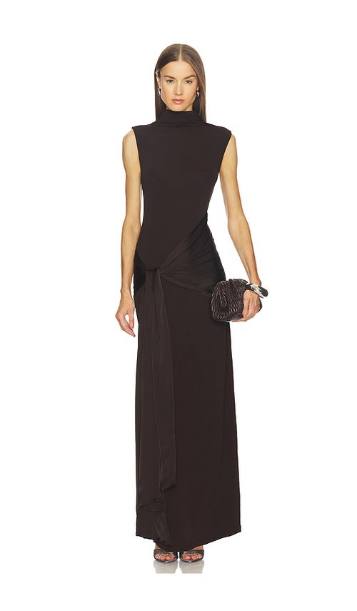 SRG Jia Dress in Chocolate. L. Also in M, S, XL