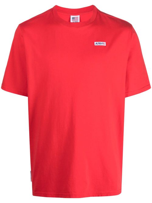 Logo-print cotton T-shirt - Red