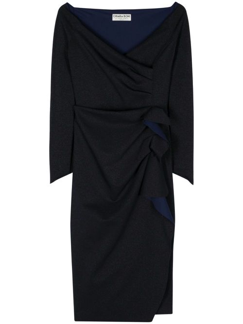 Silveria gathered lurex dress - Blue