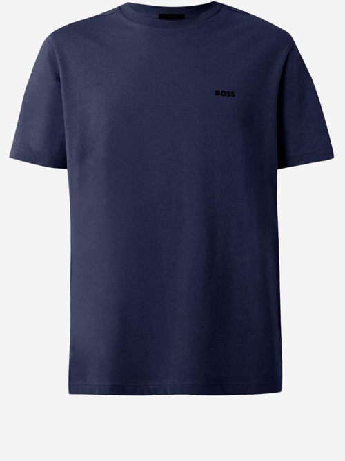 Stretch Cotton T-Shirt — Navy