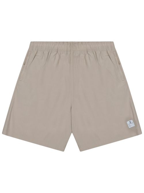 Beige Logo Shorts
