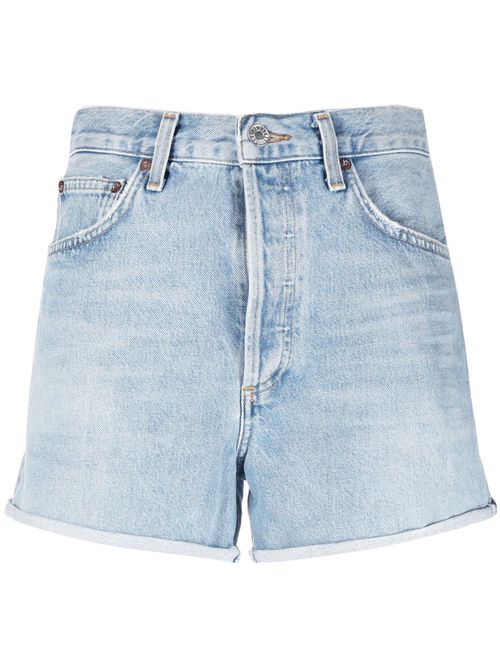 High-rise denim shorts - Blue