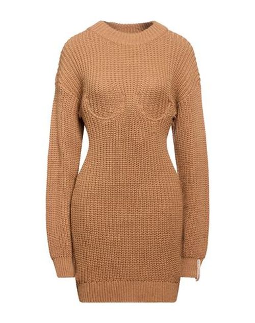 Woman Mini dress Camel Size S Acrylic, Wool, Viscose, Alpaca wool