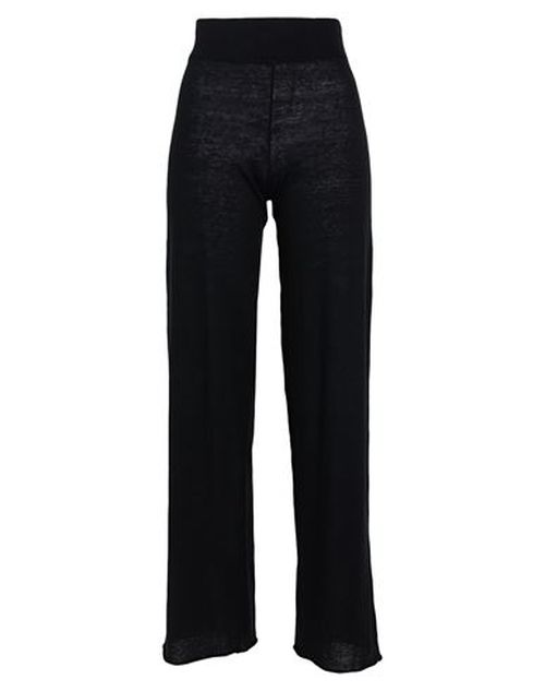 Woman Pants Black Size 8 Linen, Cotton
