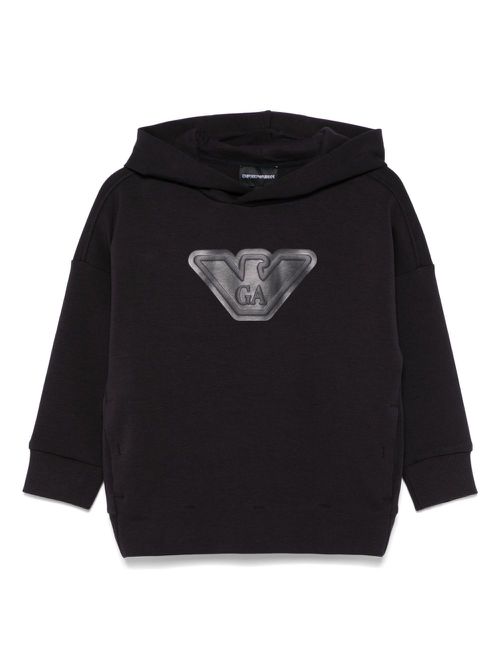 Emporio Armani Kids cotton hoodie - Blue