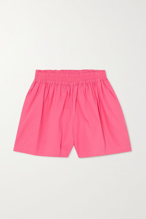 Elva Cotton-poplin Shorts - Pink - x small