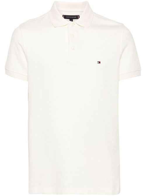 Tipped-collar polo shirt - Neutrals
