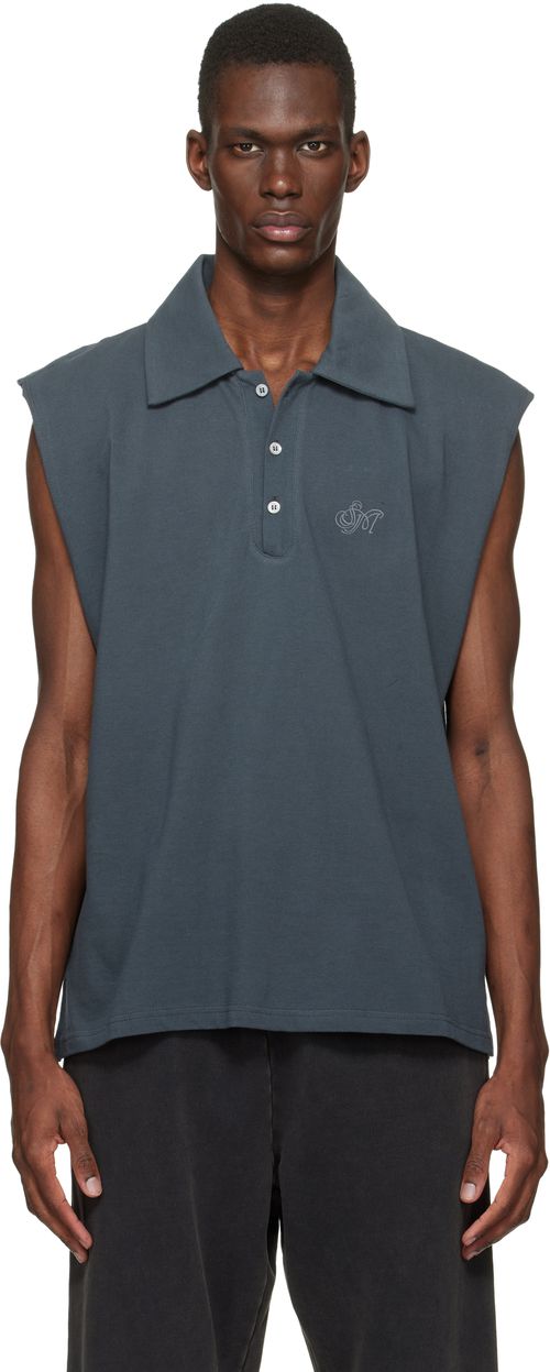 Gray Sailor Vest Polo
