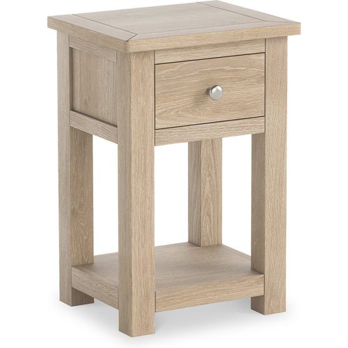 Duchy Washed Oak Bedside Table | 1 Drawer Bedroom Nightstand | Roseland