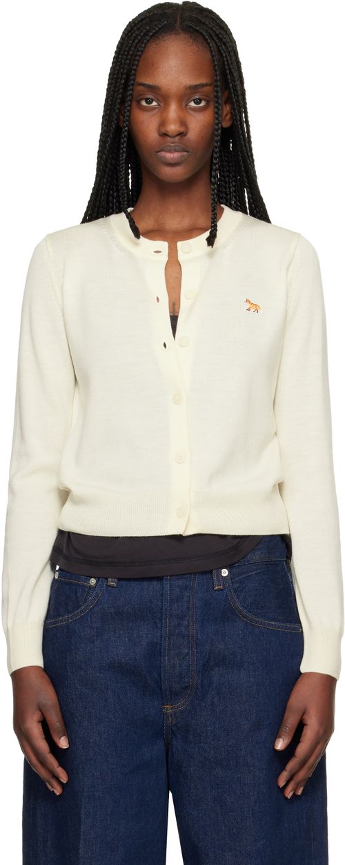 Off-White Baby Fox Merino Regular Cardigan