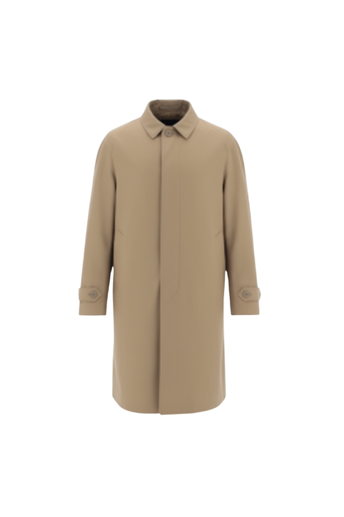 Cotton Collared Coat — Beige