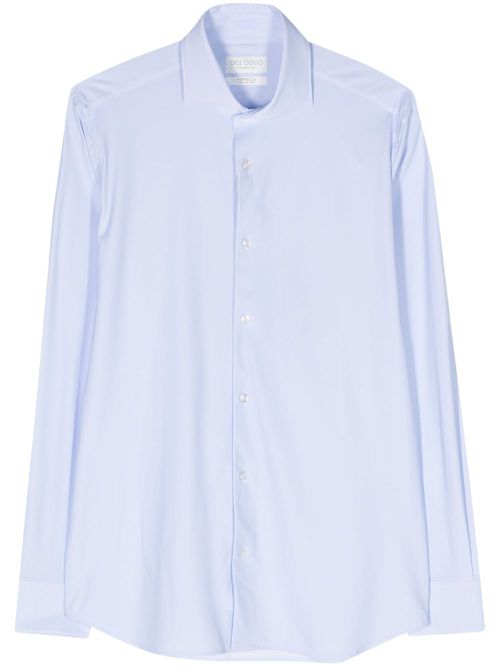 Striped classic-collar shirt - Blue