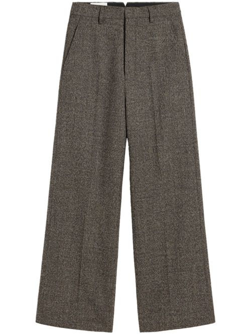 Large Fit high-waisted trousers - Brown