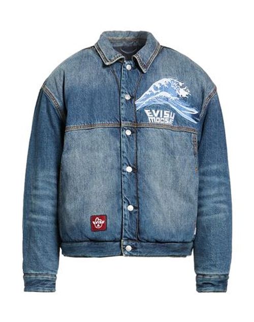 Man Denim outerwear Blue Size L Cotton