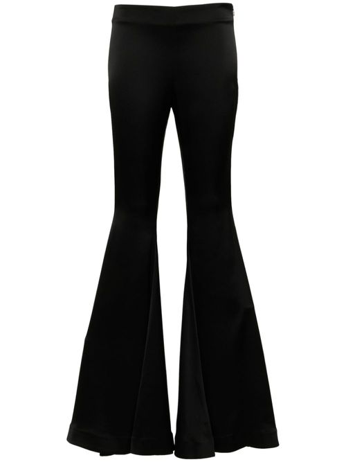 High-waist flared trousers - Black