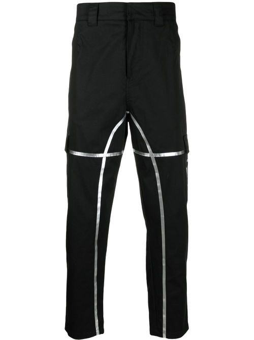 Panelled tapered trousers - Black