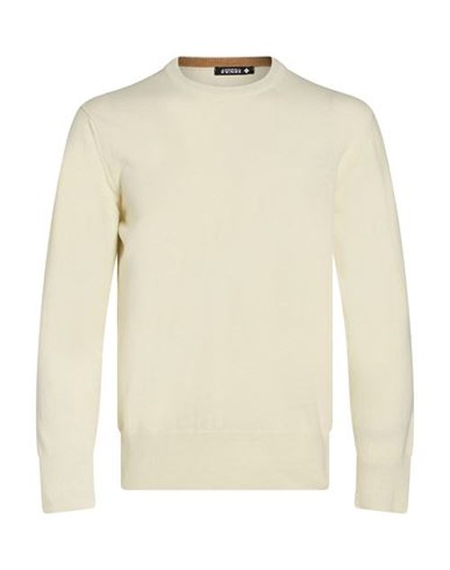 Man Sweater Cream Size XXL Wool, Polyamide