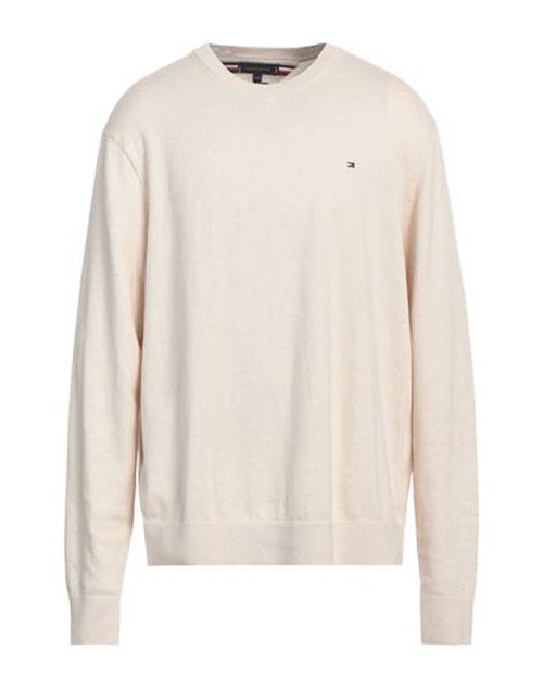 Tommy Hilfiger Man Sweater Beige Size XXXL Pima Cotton, Cashmere, Elastane