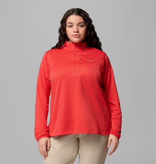 Women's Essential Hike  Grid Fleece Half Zip Jacket - Plus Size-
