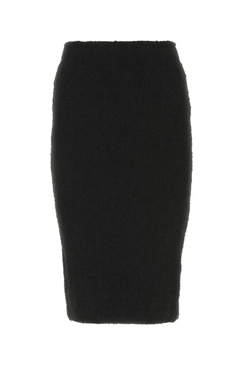 Black Terry Fabric Skirt