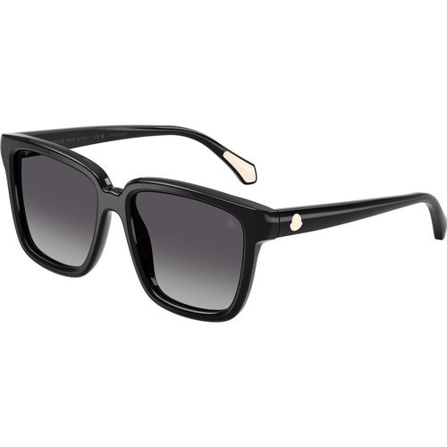Moncler Uniseks Moncler ME6026 CLASICO 3001T3 Zonnebrillen Acetaat Zwart Grijs Kussen Gepolariseerd Genuanceerd