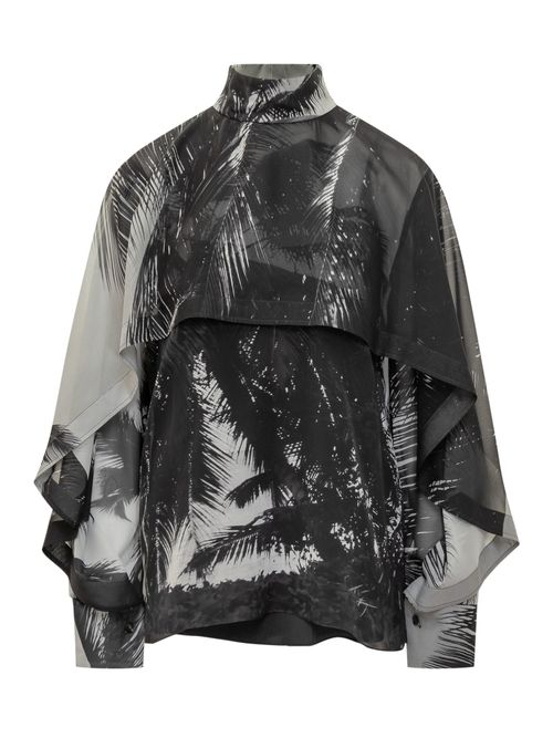 Silk Shirt with Artistic Print