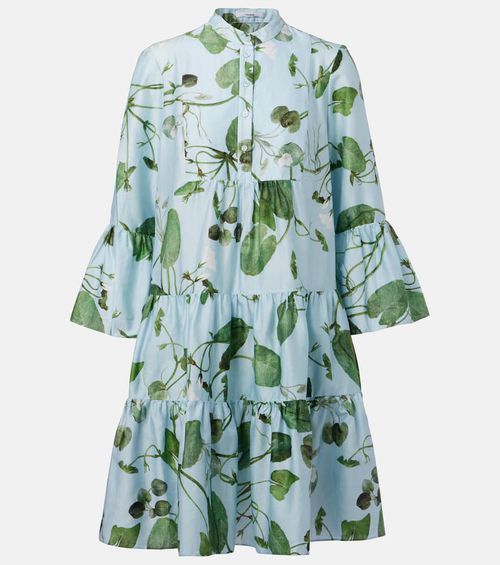 Tiered floral cotton minidress