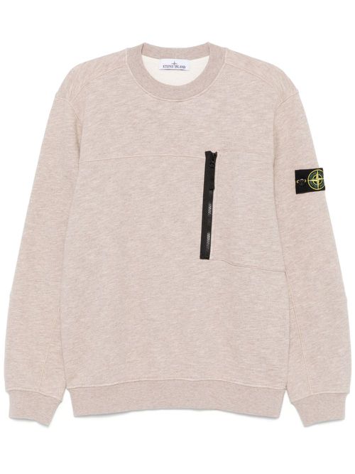 Mélange-effect sweatshirt - Neutrals