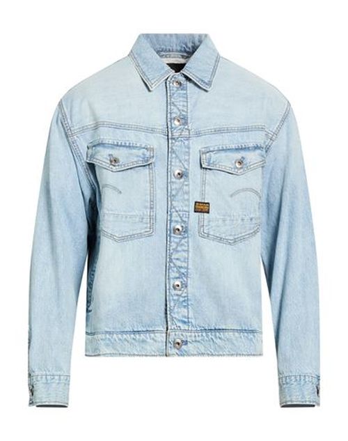 Man Denim outerwear Blue Size XL Cotton