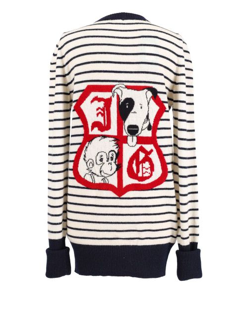 Striped cardigan - Blue