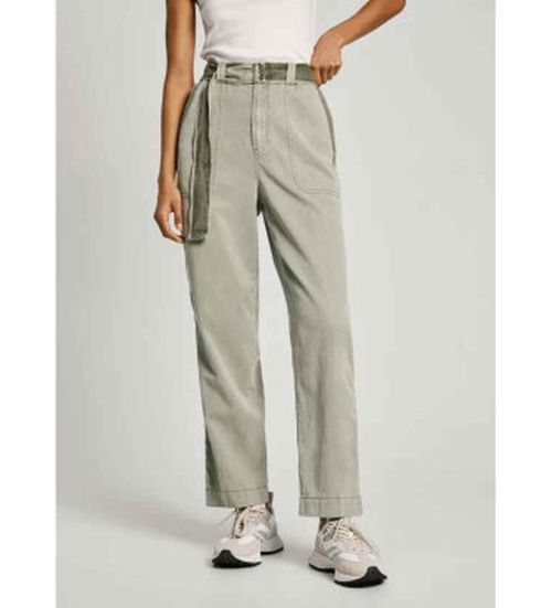 Pepe Jeans for woman. PL211763 Aylin green trousers (XS), Casual, Lyocell, Sustainable