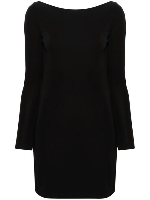 Cowl-back draped minidress - Black