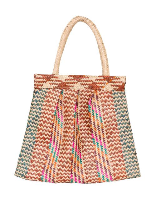 Interwoven beach bag - Pink